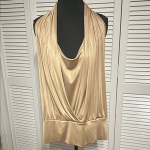 Cache Gold Halter Blouse